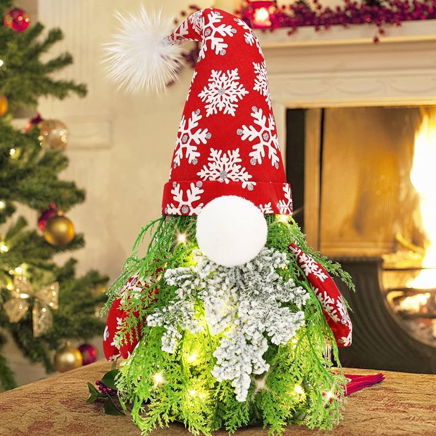 Tabletop Small Christmas Tree with Lights - 18 Inch Artificial Mini Christmas Trees for Winter Ho... | Amazon (US)