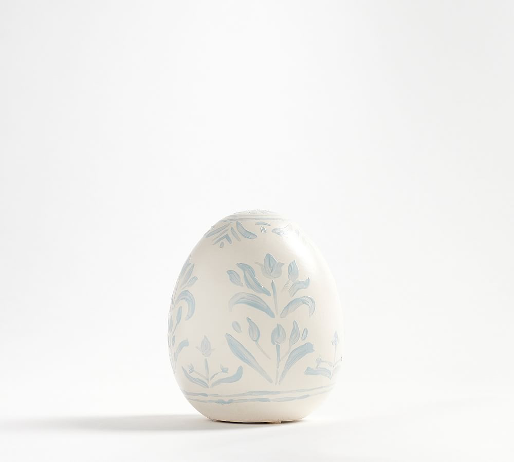Chambray Hand-Painted Ceramic Eggs | Pottery Barn (US)