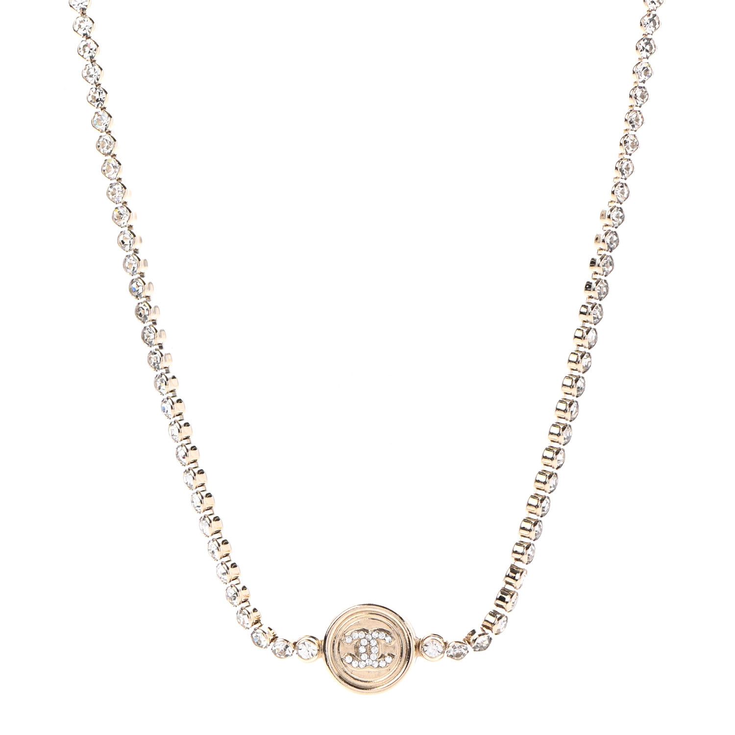 CHANEL

Crystal CC Chain Short Necklace Gold | Fashionphile