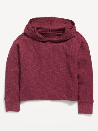 Cozy Rib-Knit Pullover Hoodie for Girls | Old Navy (US)