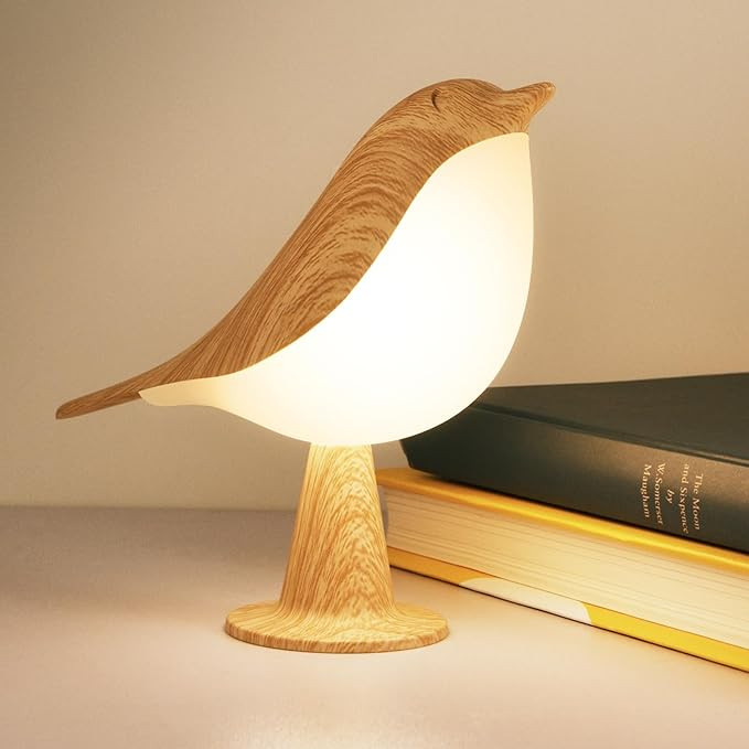 Small Desk Lamp, Bird Lamp Bedside Lamps with 3 Color Temperature and Touch Sensor,Cordless Lamp ... | Amazon (US)
