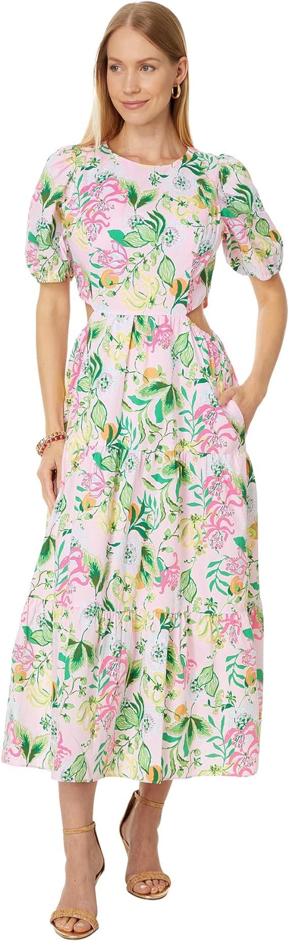 Lilly Pulitzer Women's Lyssa Short Sleeve Cotton Midi Dress | Amazon (US)