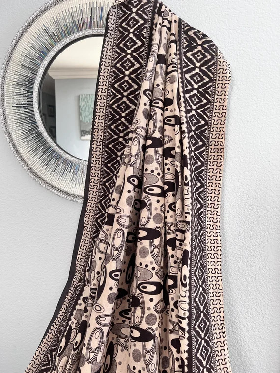 Off White Black Kalamkari on Pure Soft Cotton Saree  Beige - Etsy | Etsy (US)