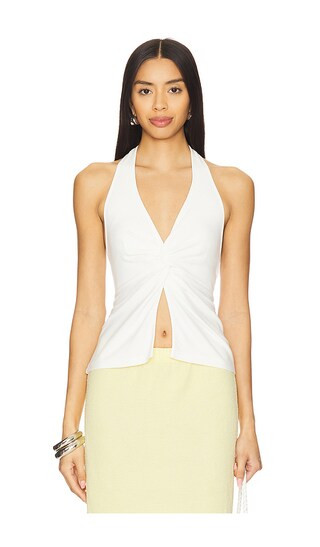 Callie Halter Top in Cream | Revolve Clothing (Global)