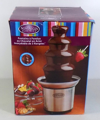 Nostalgia Electrics Stainless Chocolate Fondue Fountain CFF986 - Used Once  | eBay | eBay US