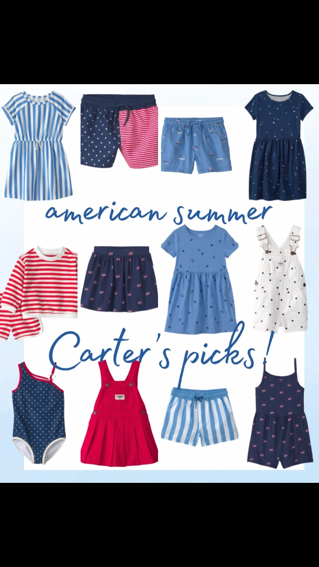 Classic American summer picks - red, white, blue, and sweet Carter’s styles for the 4th and beyond. @carters #Carters #CartersPartner @oshkoshkids #ad

#LTKSeasonal #LTKKids #LTKBaby