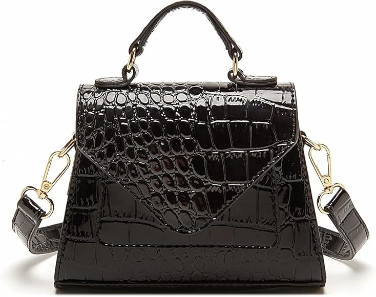 Women’s Mini Crossbody Bags, Top Handle Clutch Orange Handbag, Trendy Cute Purse | Amazon (US)