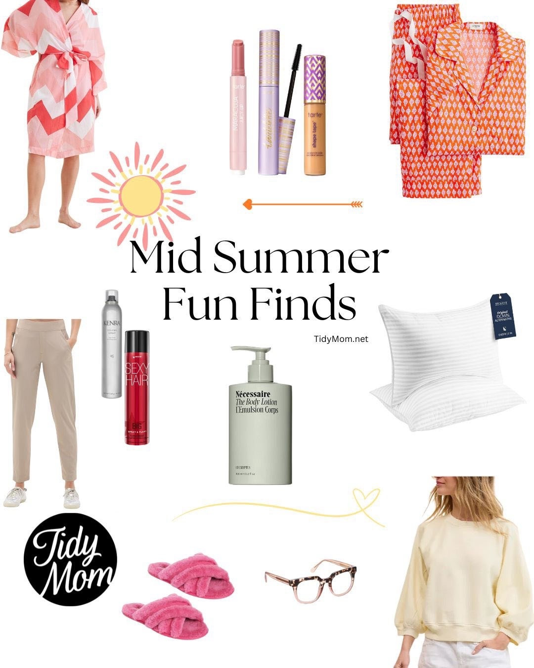 Mid Summer Fun Finds & favorite things.
Pajamas, robe, slippers, uggs, hairspray, body lotion, sweatshirt, joggers, readers, bed pillows, tarte, makeup


#LTKSeasonal #LTKBeauty #LTKSaleAlert