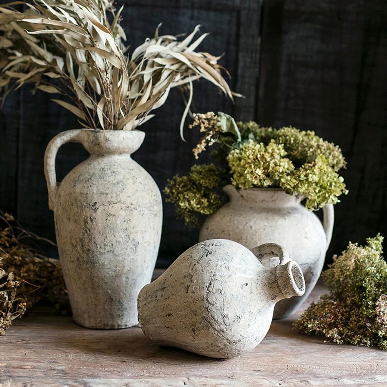 Ancient Pompeii Style Handmade Art Amphora Vase Pot | Etsy (US)
