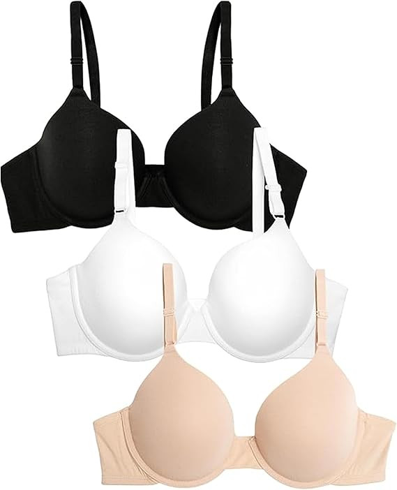 Fruit of the Loom Women's Smooth Cotton T-Shirt Bra - Ultra-Soft, Flexible, and Invisible Under T... | Amazon (US)