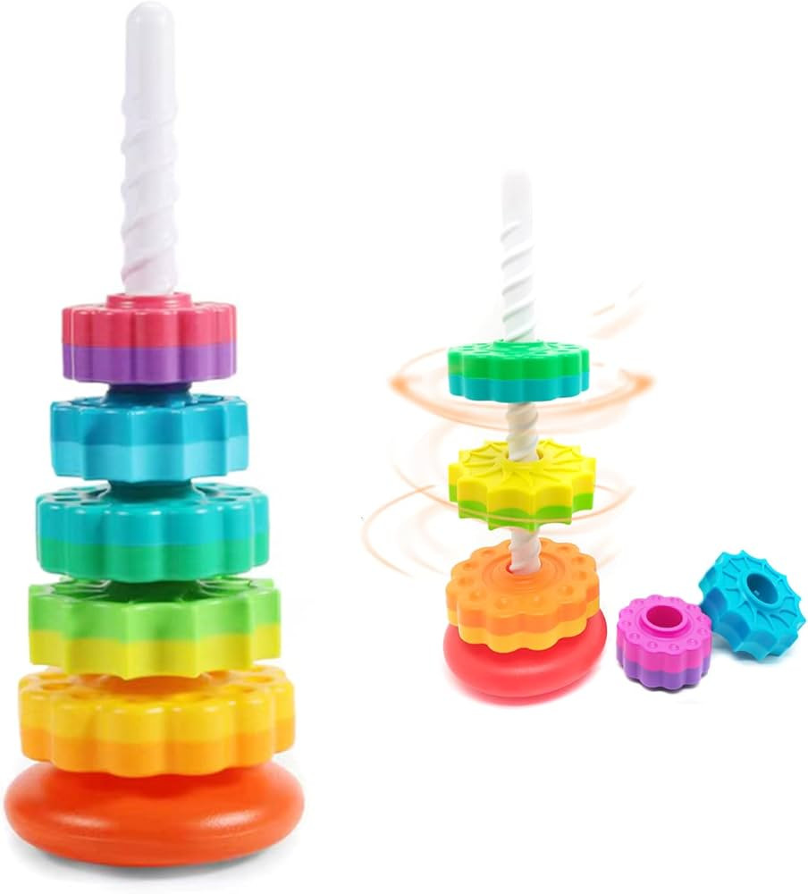 Baby Spin Stack Toy,Premium Stacking Toy for Kids,Baby Spinning Toy,Stacking Toy for Babies and T... | Amazon (US)