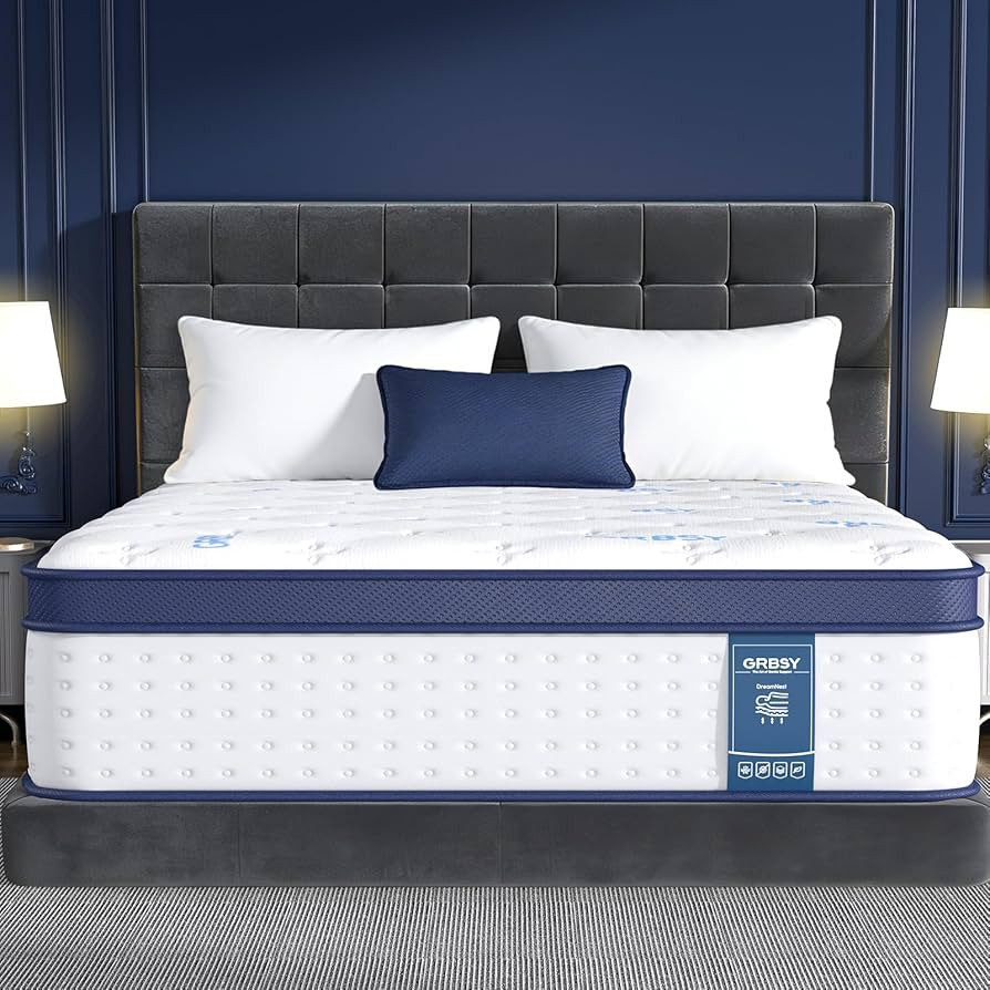 14 Inch Queen Mattress, Upgraded 7-Zoned Support Hybrid Queen Size Mattress In A Box with Cooling... | Amazon (US)