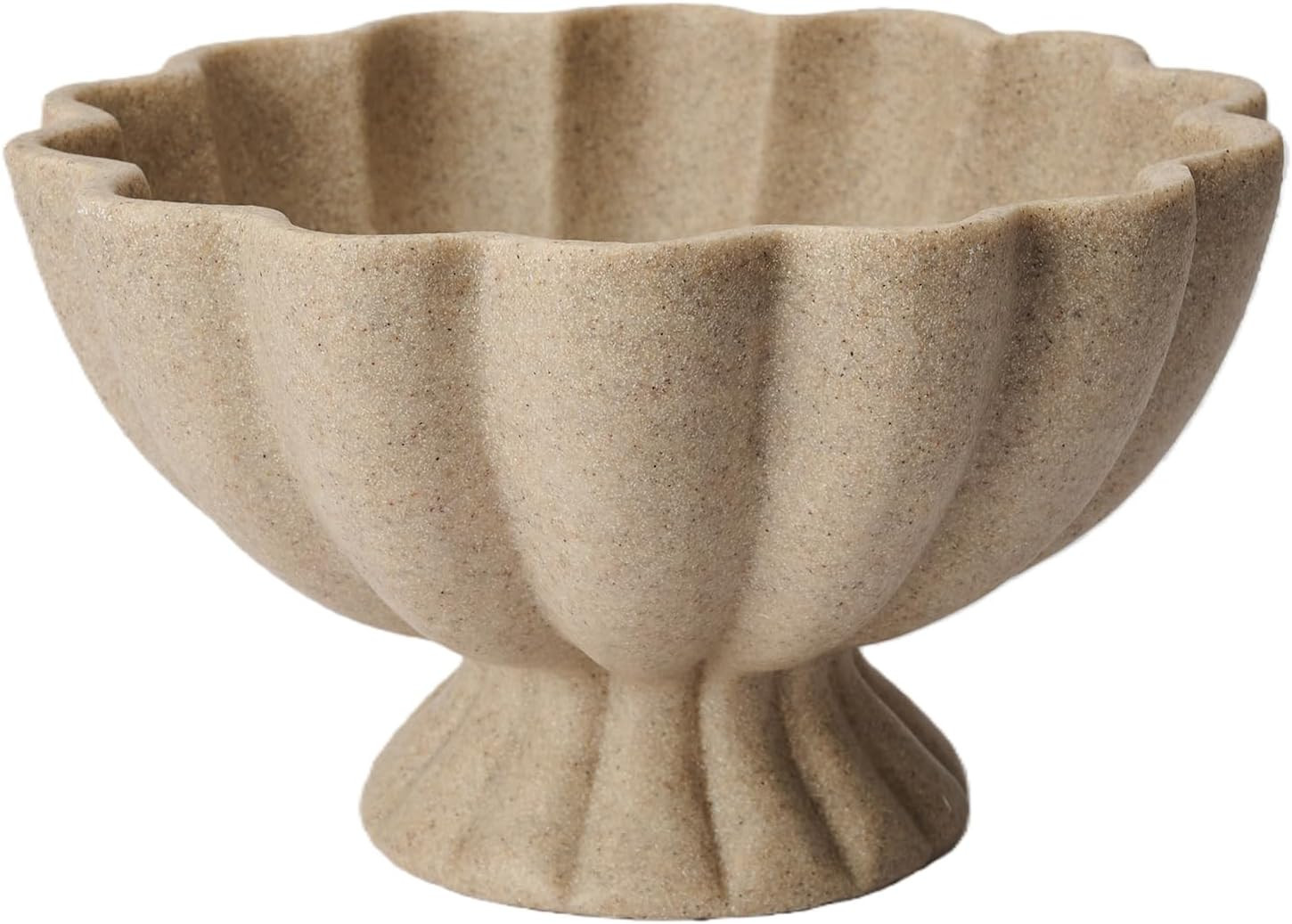 Pedestal Decorative Bowl, 8" Footed Ruffle Fruit Bowl for Home Decor | Amazon (US)