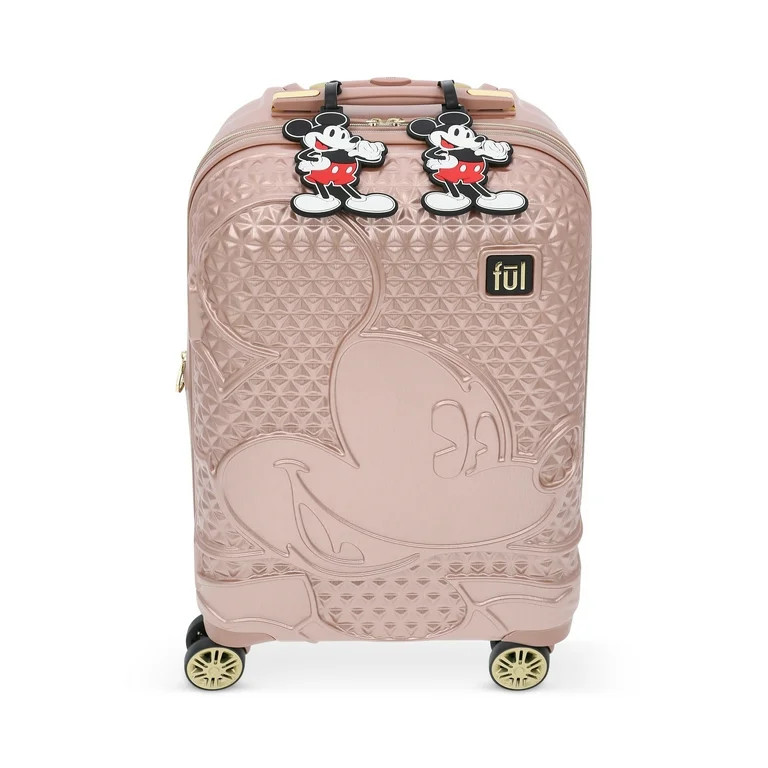 FUL Disney Mickey Mouse 22 Inch Rolling Luggage, Hardside Carry On Suitcase with Spinner Wheels a... | Walmart (US)