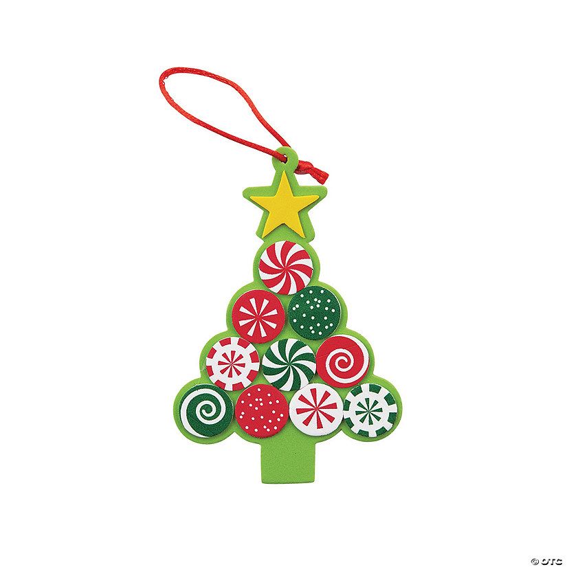 Candy Tree Christmas Ornament Craft Kit - Makes 12 | Oriental Trading Company