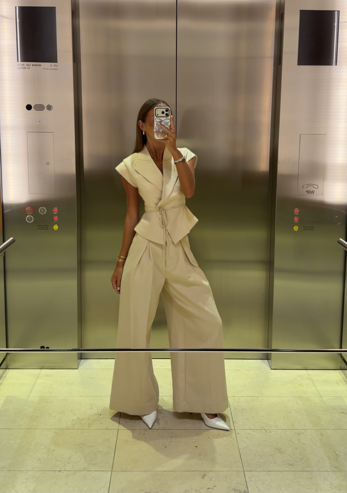 Office outfit wearing Meshki! I’m wearing a size XXS  🤍 #officeoutfit 

#LTKxMeshki2026 #LTKstyletip #LTKworkwear