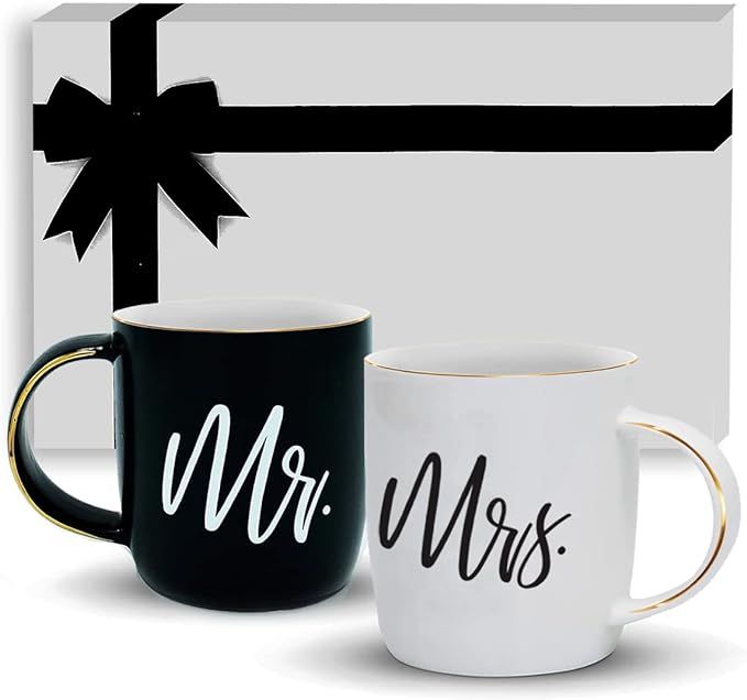 Triple Gifffted Mr and Mrs Mugs Gifts For The Couple, Wedding, Engagement, Women, Him, Anniversar... | Amazon (US)