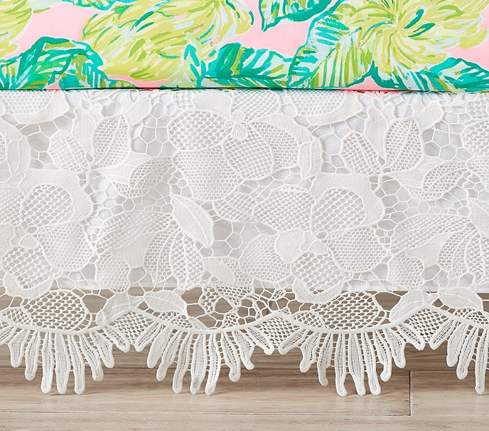 Lilly Pulitzer Eyelet Trim Crib Skirt | Pottery Barn Kids