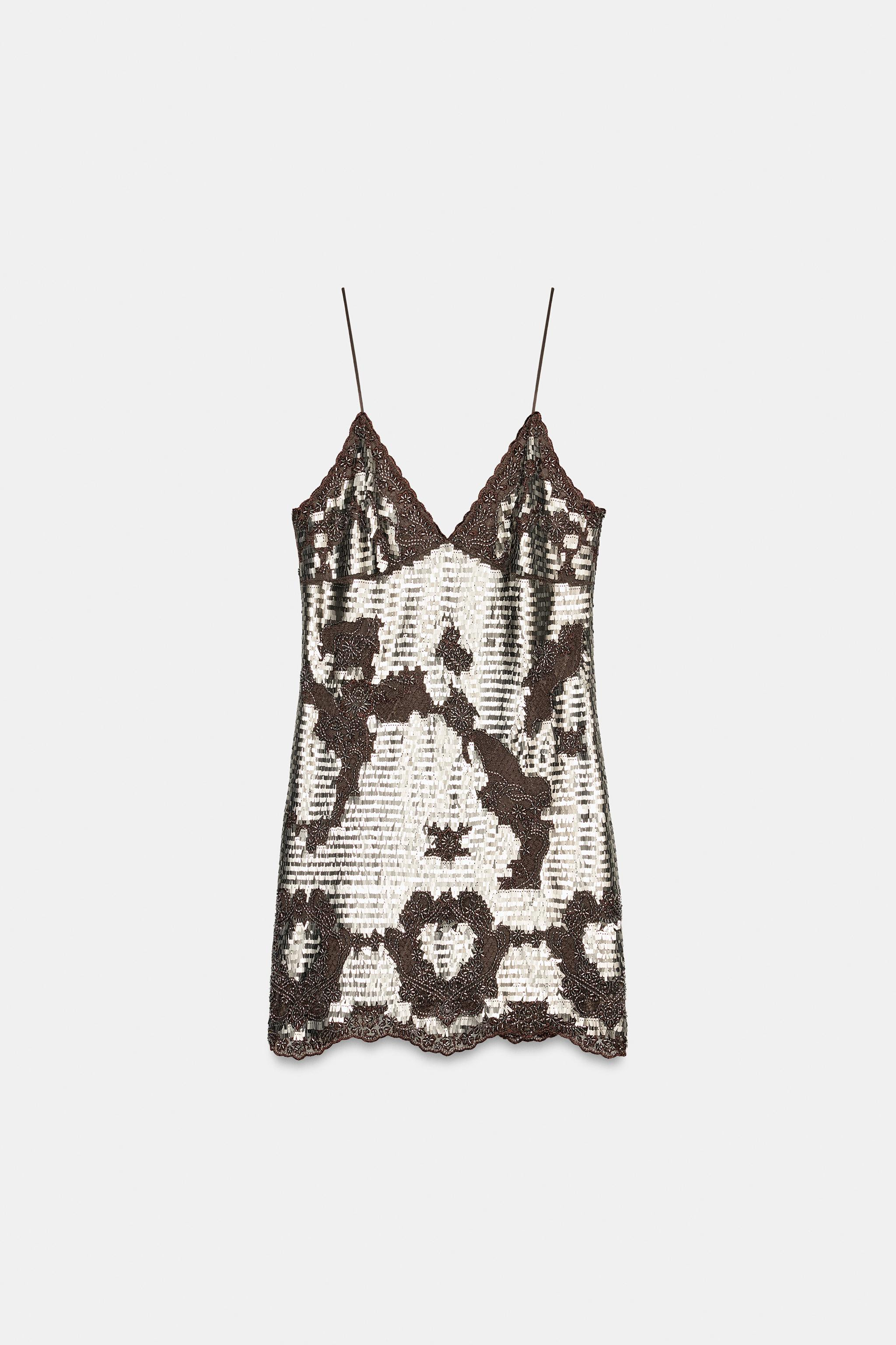 ZW COLLECTION SEQUINNED CAMISOLE DRESS | Zara UK