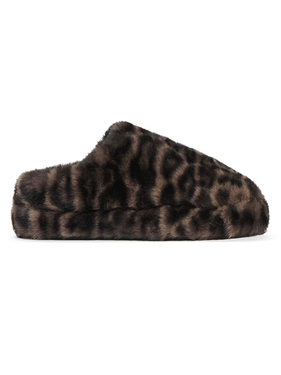 Misha Leopard Platform Slippers | Saks Fifth Avenue