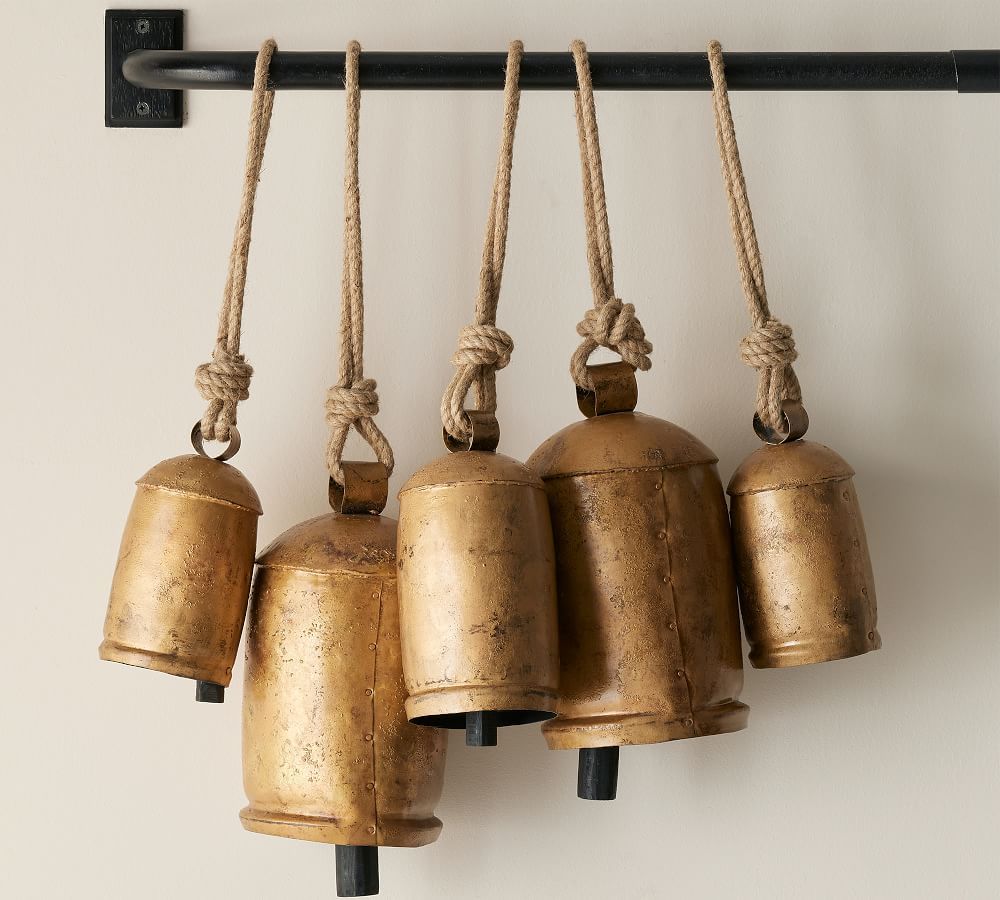 Bell Wall Art, Brass, Set of 6 | Pottery Barn (US)