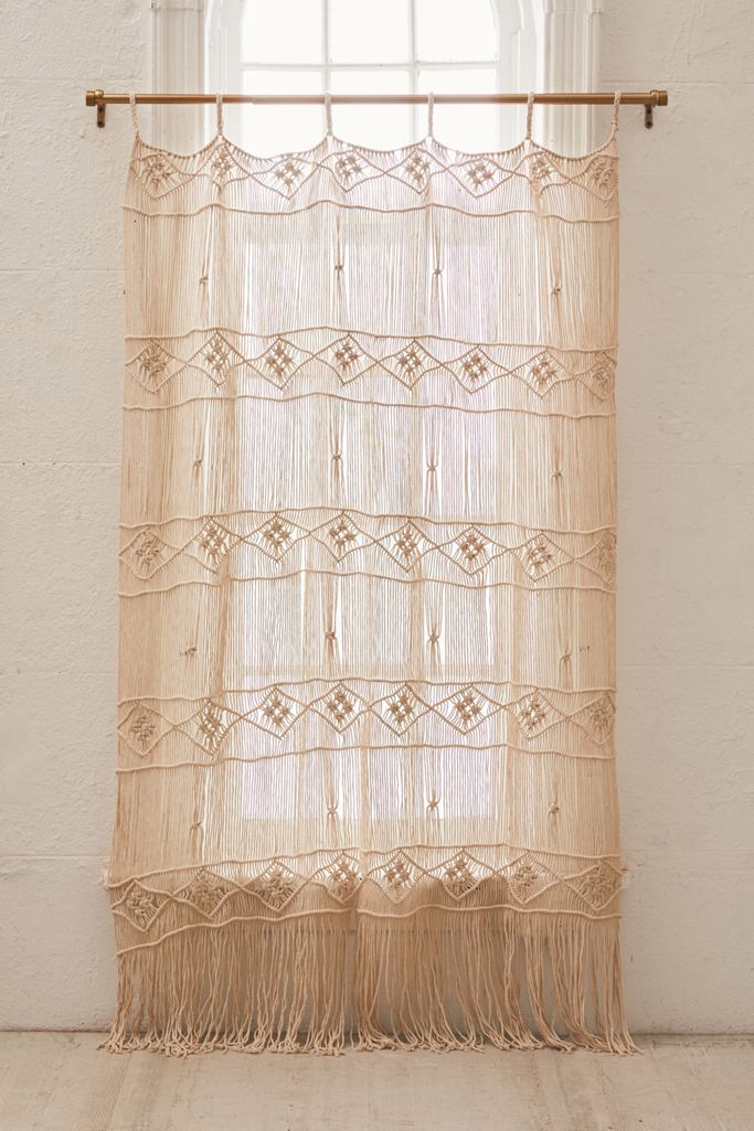 Magnolia Macramé Window Panel | Urban Outfitters (US and RoW)