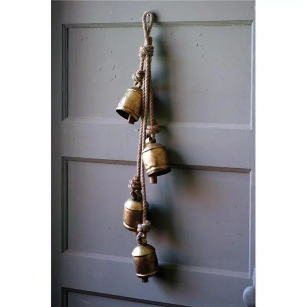Kalalou NKC3786 26 in. Four Rustic Iron Hanging Bells with Rope | Walmart (US)
