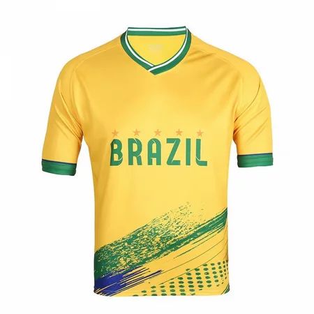 Cozybedin Sports Brazil Soccer T-Shirt – Jersey Style Short Sleeve Athletic Country National Footbal | Walmart (US)