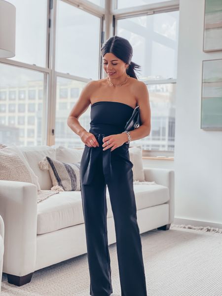This black jumpsuit is back in stock and affordable! Perfect for weddings and events 

#LTKwedding #LTKSeasonal #LTKunder100