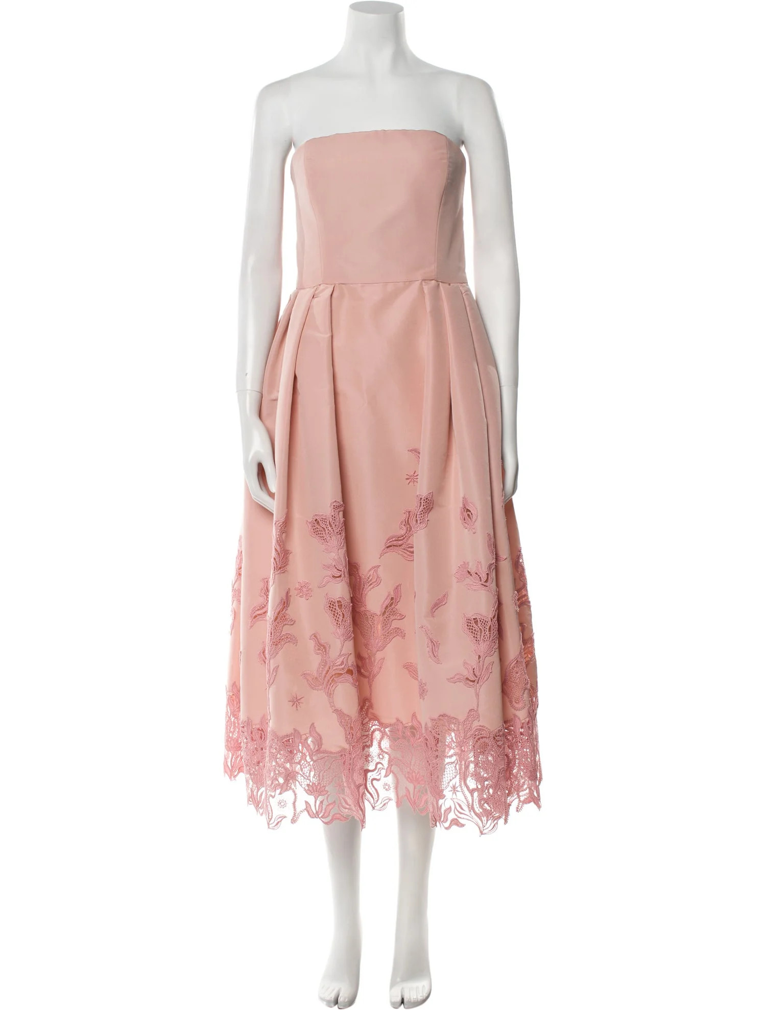 Oscar de la Renta Silk Midi Length Dress - Pink Dresses, Clothing - OSC270216 | The RealReal | The RealReal