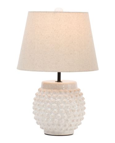 16in Dot Textured Ceramic Table Lamp | TJ Maxx