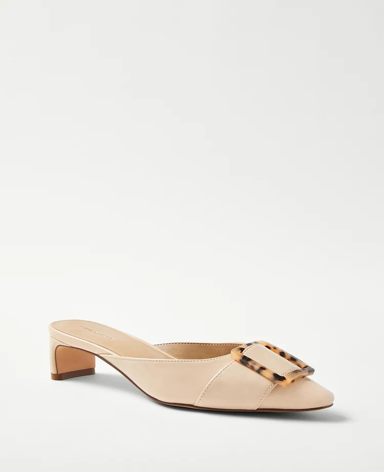 Buckle Patent Mule Pumps | Ann Taylor (US)