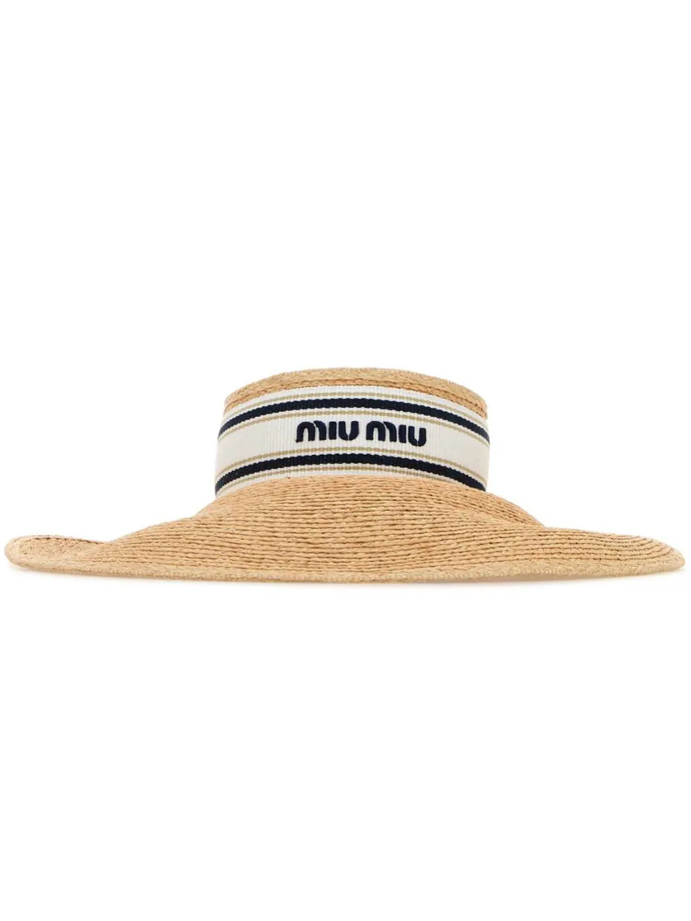 Miu Miu Raffia Sun Hat | Neutrals | FARFETCH UK | Farfetch Global