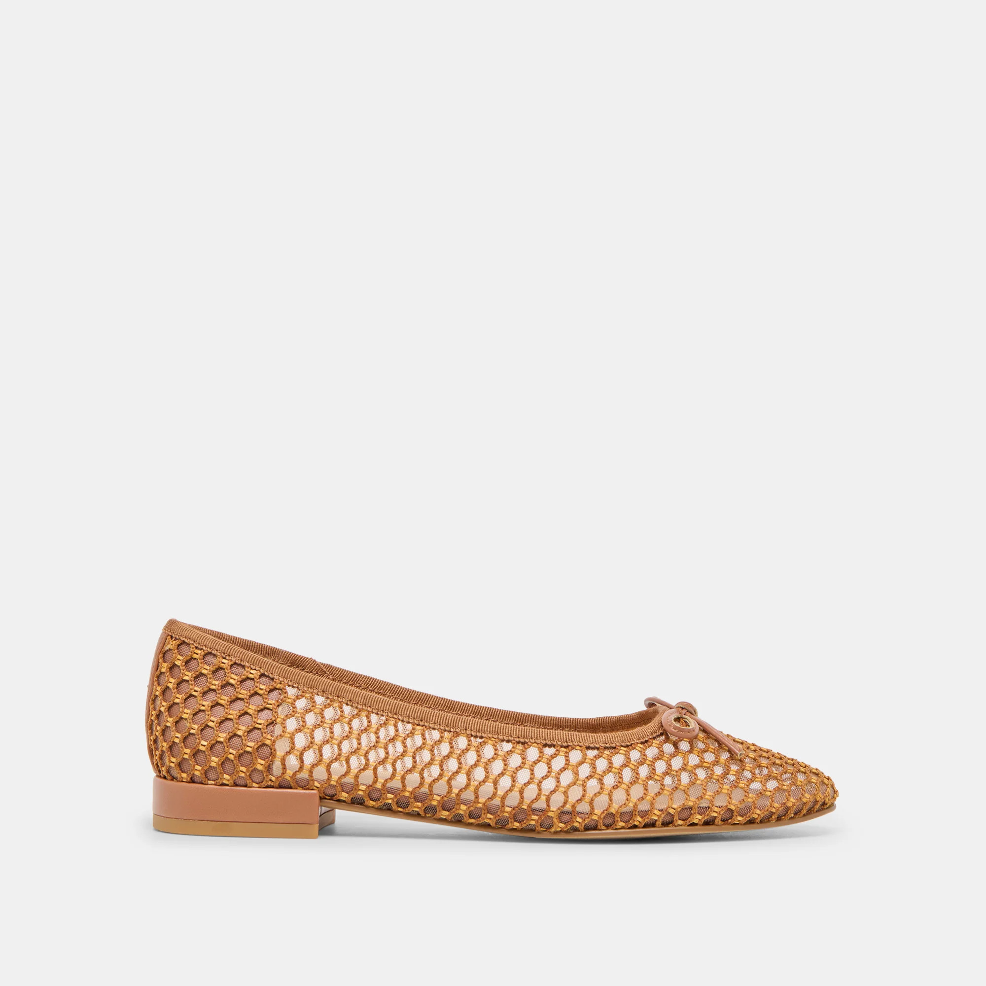 Ulicia Ballet Flats Coral Woven Mesh | DolceVita.com