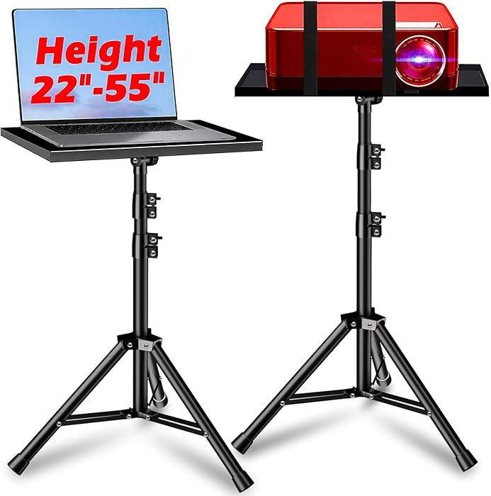 Projector Stand, 33LB Load Bearing & 22-55" Height Adjustable, for Projector/Laptop/DJ Gear, Outd... | Amazon (US)