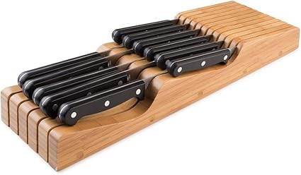 Bellemain 100% Pure Bamboo in Drawer Knife Block , Knife Organizer | Amazon (US)