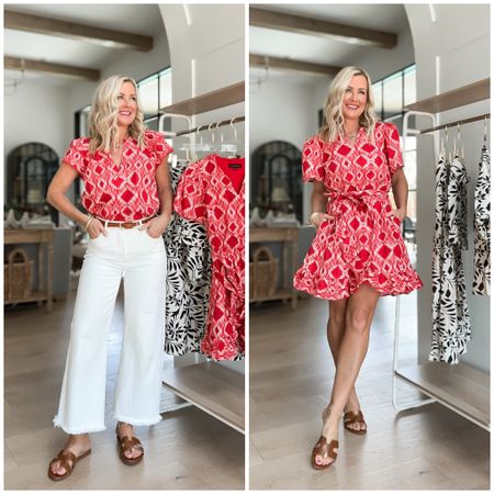Cutest batik print on a crisp cotton poplin, available in both a top & faux wrap dress. 

I’m in an xs & code SUGARPLUM10 saves you 10% 🥳

#LTKOver40 #LTKFindsUnder100