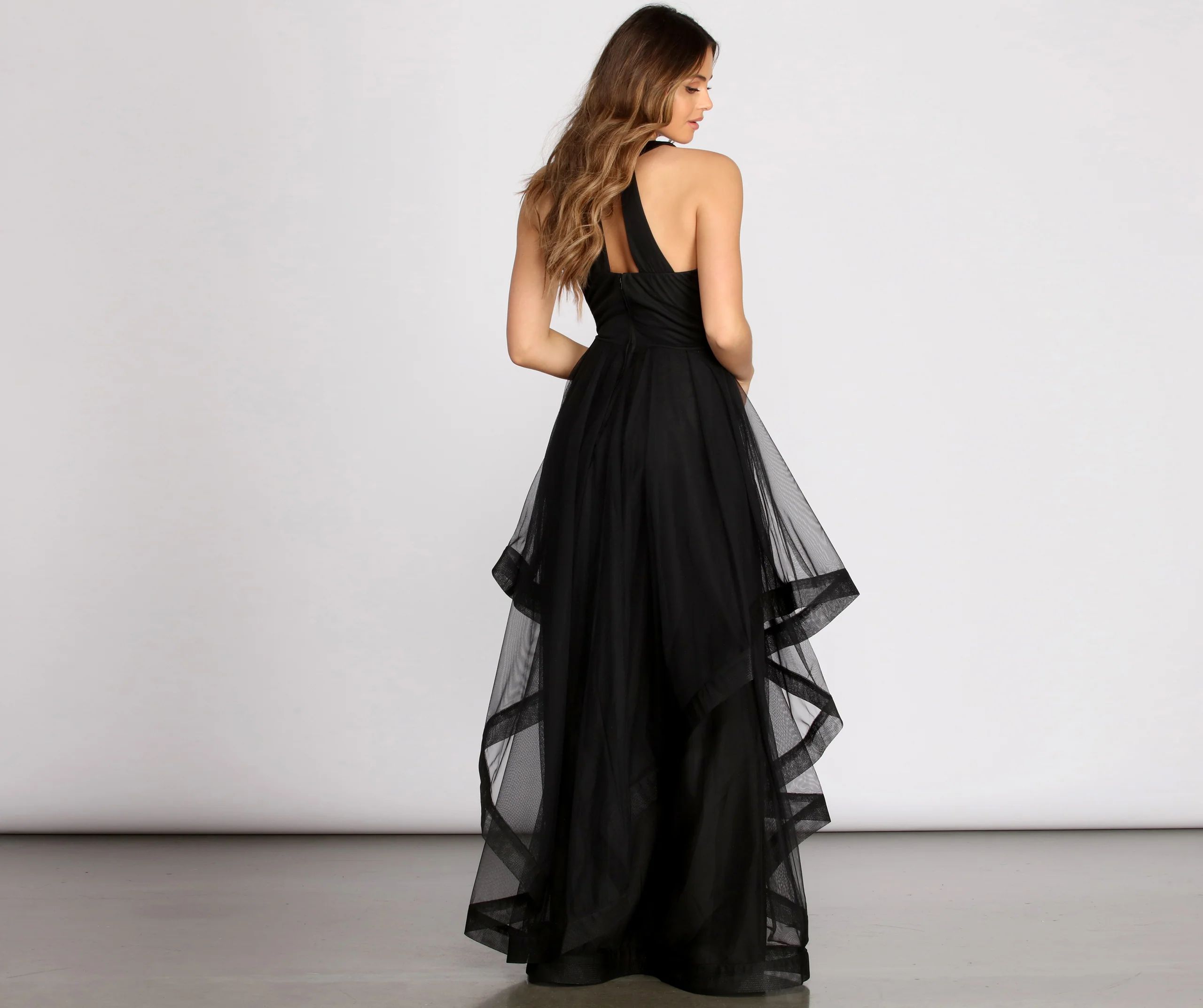 Renee Caviar Beaded Tulle Dress | Windsor Stores