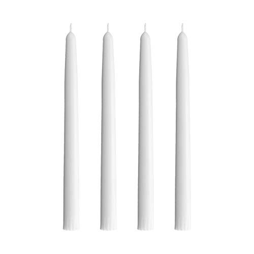 CandleNScent Taper Candles | Tapered Candlesticks - dripless 10 Inch unscented | White | 4 Pack | Amazon (US)