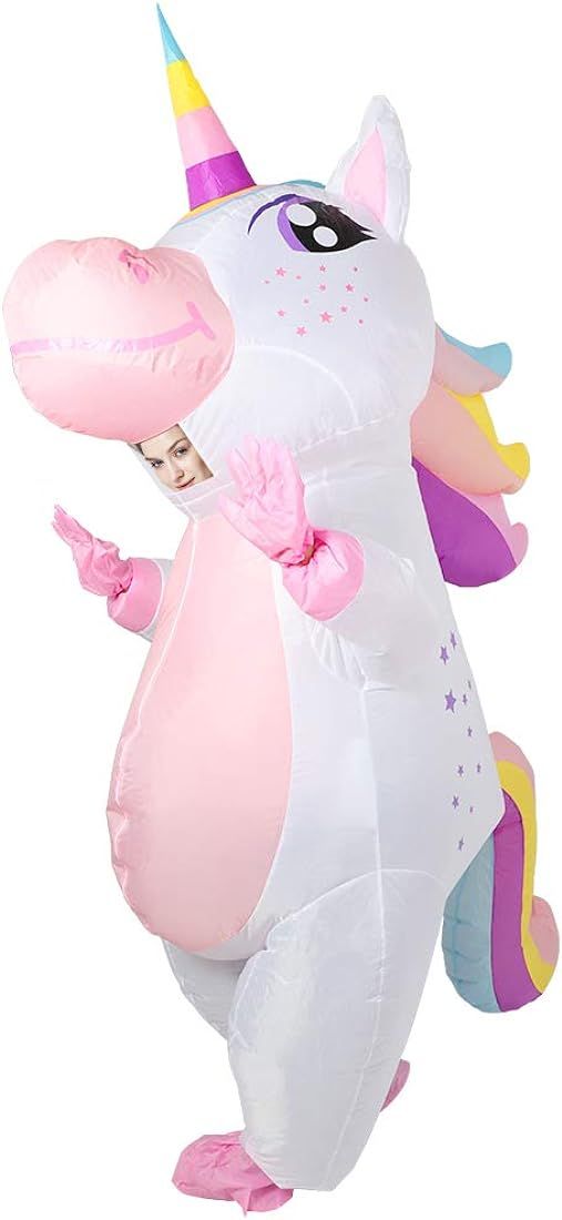 OurWarm Unicorn Inflatable Costume for Adult, Funny Halloween Costume Blow Up Unicorn Costume for... | Amazon (US)