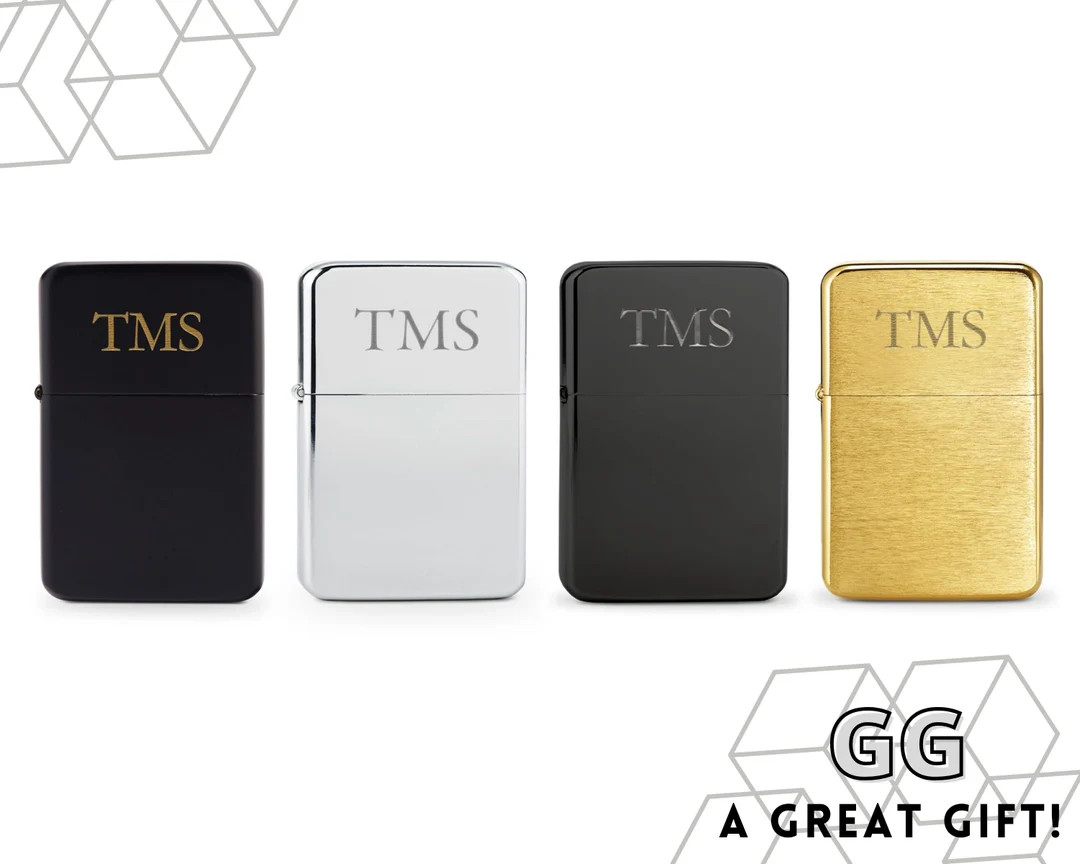 Personalized Windproof Metal Lighter - Monogram Lighter - Custom Engraved Refillable Lighter - Gi... | Etsy (US)