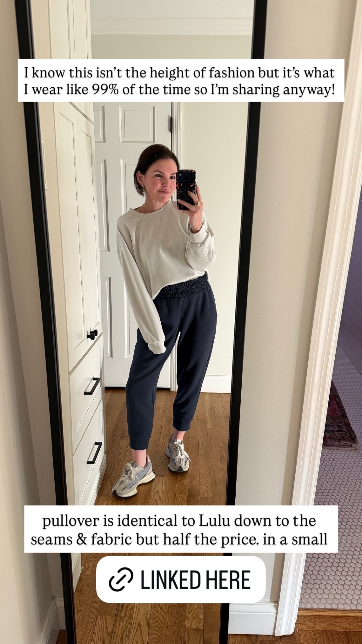 I know this isn’t the height of fashion but it’s what I wear like 99% of the time so I’m sharing anyway! pullover is identical to Lulu down to the seams & fabric but half the price. in a small

#LTKdayinmylife #LTKootd #LTKmomlife