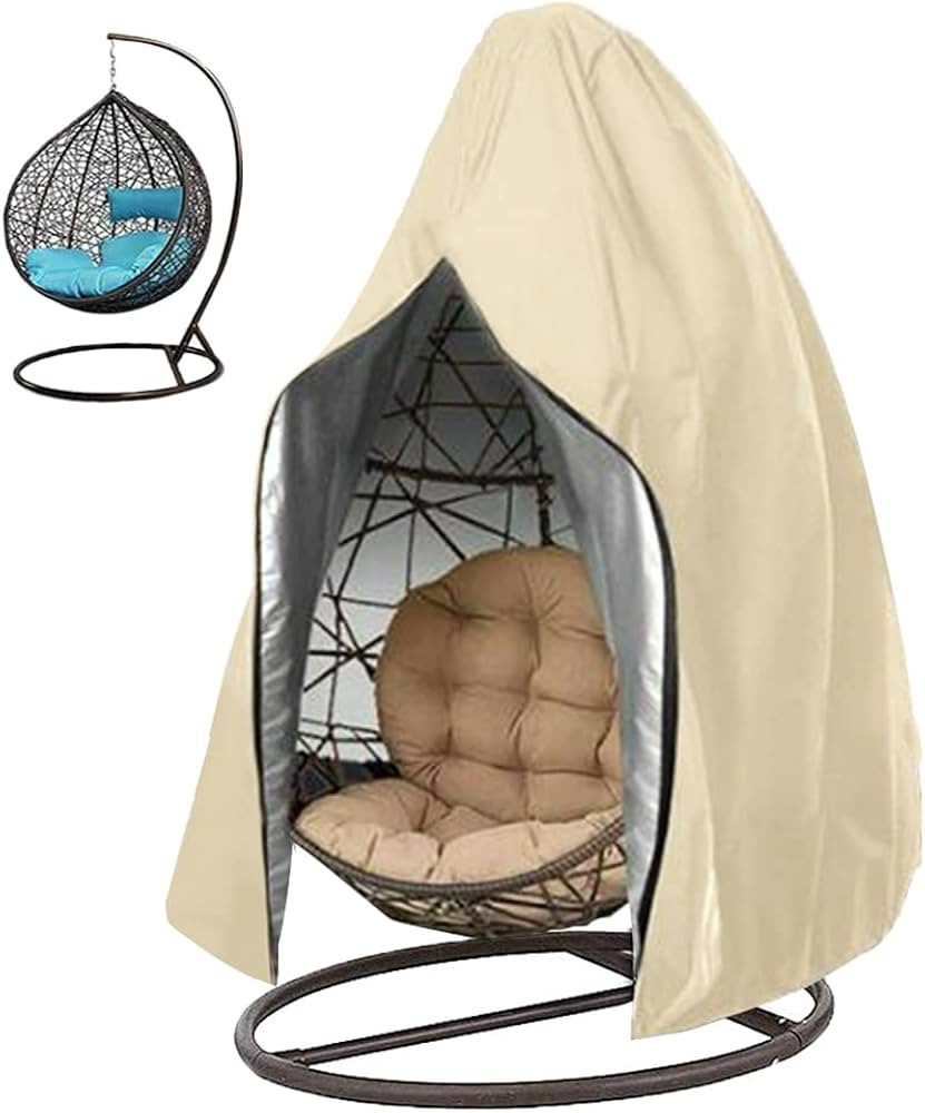 Oslimea Patio Egg Chair Cover, Waterproof Swing Egg Chair Cover with Zipper, Wind-proof Patio Swi... | Amazon (US)