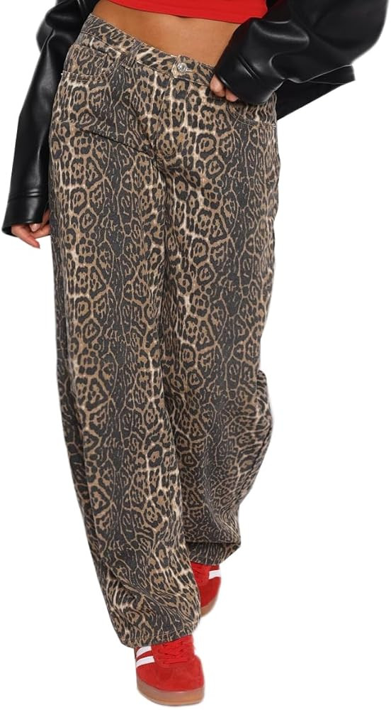 Women's Low Rise Wide Leg Pants Baggy Jeans | Amazon (US)