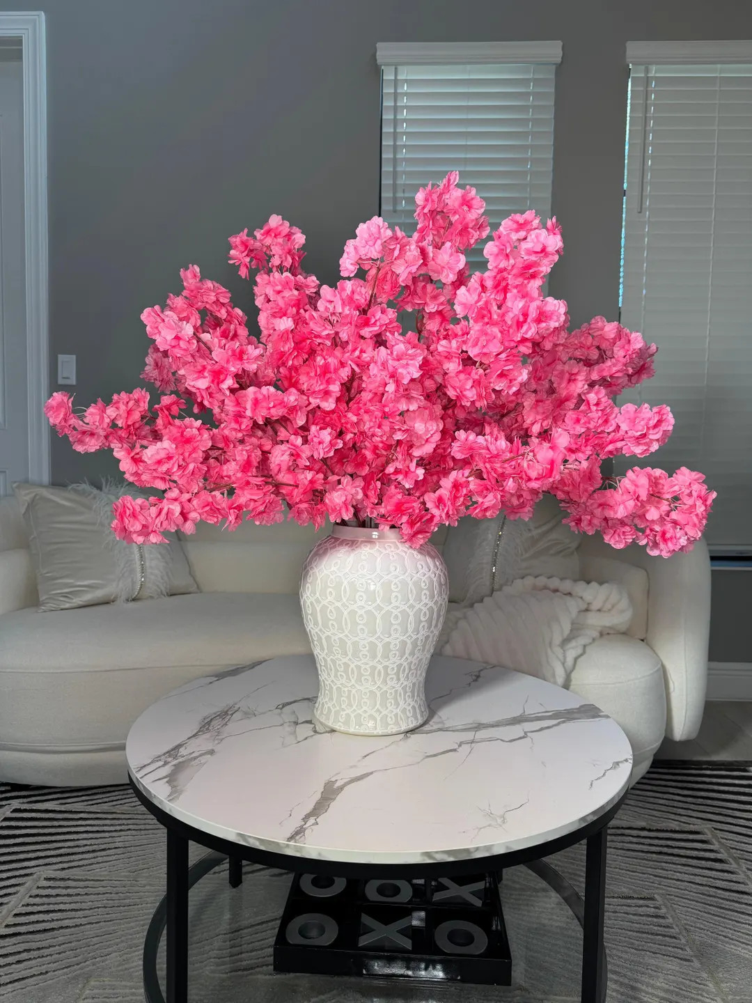 Mila Bright Pink Silk Cherry Blossom Set of 3 Branches 36'' Wedding, Party, Event - Etsy Dominica... | Etsy (US)