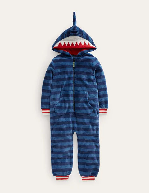 Cosy Fleece All-In-One - Blue Shark | Boden (UK & IE)