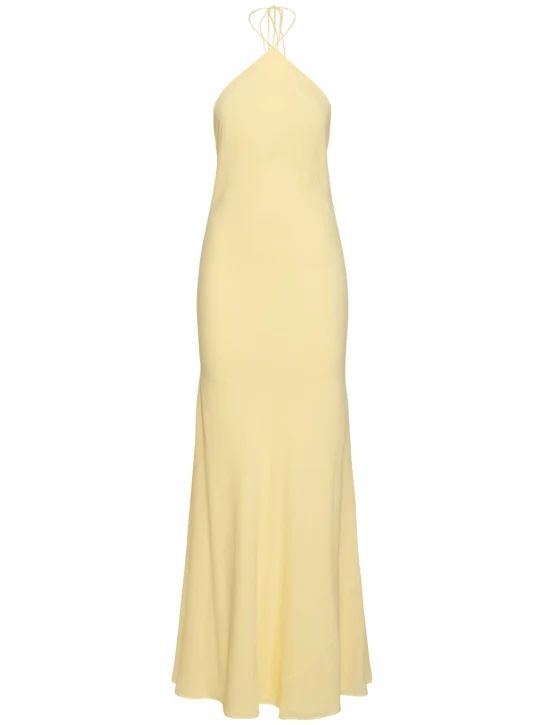 Rebecca silk georgette maxi slip dress | Luisaviaroma