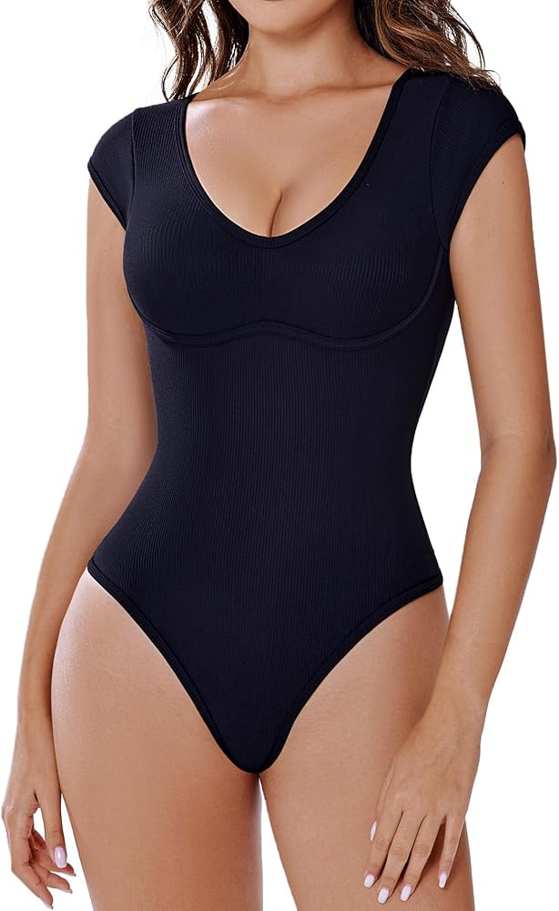 Avidlove Women's Bodysuit Going Out Bodysuits Cap Short Sleeve Tops | Amazon (US)