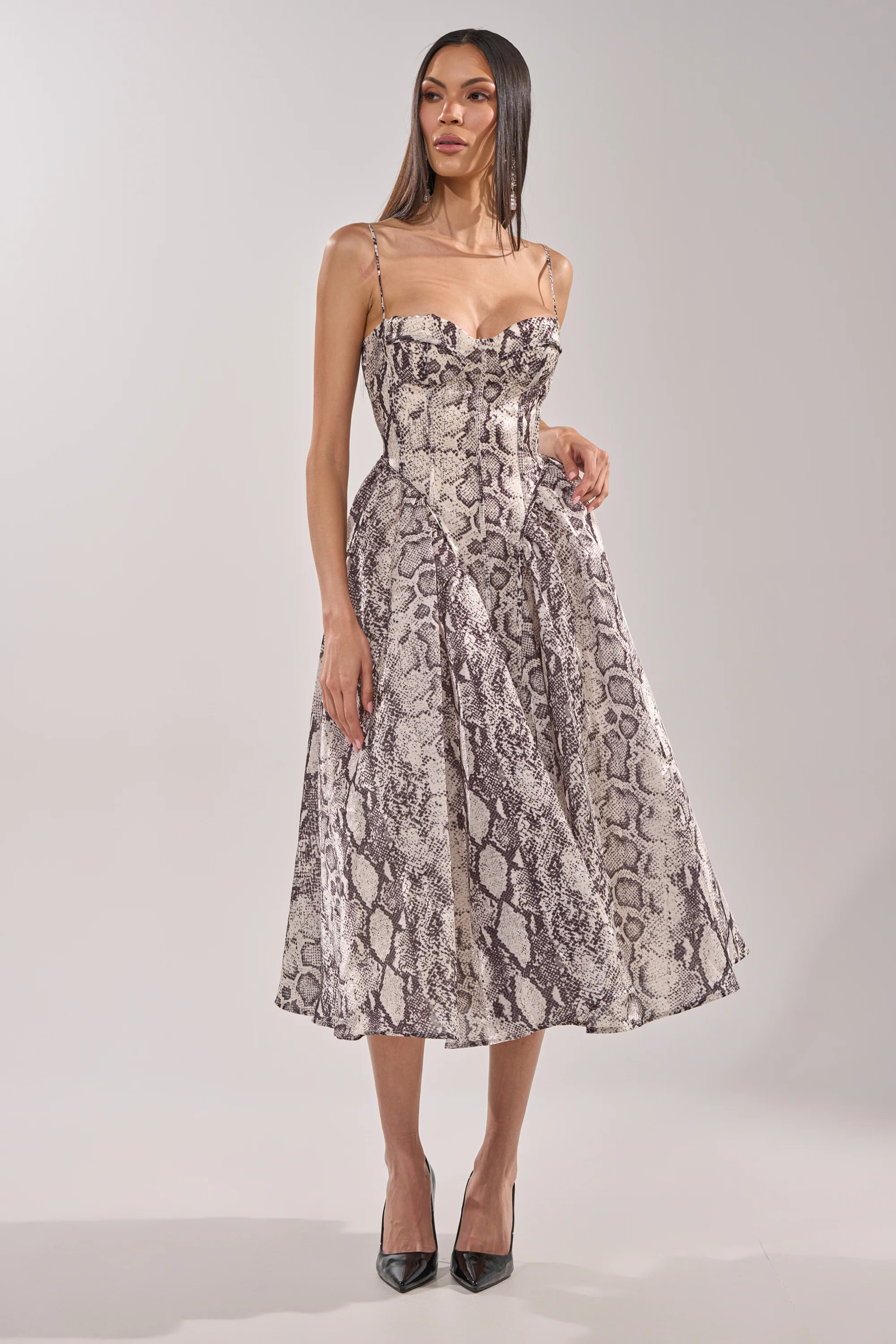 AKIRA Snake Babe Maxi Dress | Size Large | AKIRA