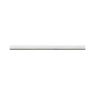 Carrara White .75 in. x 12 in. Honed Marble Wall Pencil Tile (1 Linear Foot) | The Home Depot